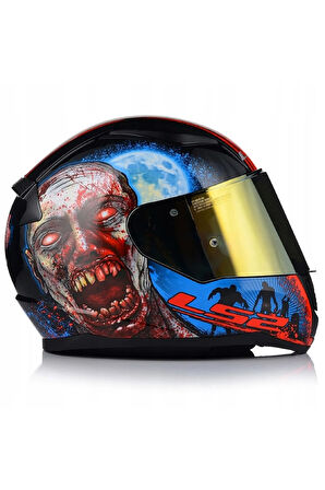 Rapıd 2 Zombıe Fullface Motosiklet Kaskı Gold Camlı
