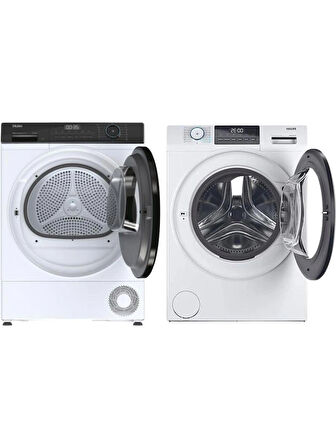 Haier HW100-BP14929A-S Çamaşır MAKINESI-HD100-A2939E-TR 10 kg Wi-Fi + Bluetooth Bağlantılı Isı Pompalı Kurutma Makinesi 10 kg