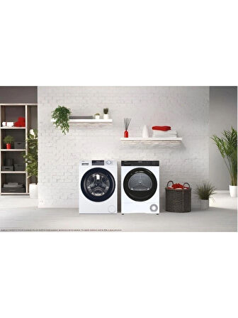 Haier HW100-BP14929A-S Çamaşır MAKINESI-HD100-A2939E-TR 10 kg Wi-Fi + Bluetooth Bağlantılı Isı Pompalı Kurutma Makinesi 10 kg