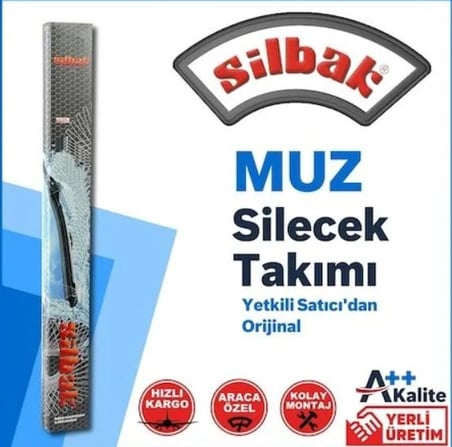 Silbak Silecek Süpürgesi Muz Tipi Alfa Romeo Guilietta 04/10-Fiat Bravo 03/07-Hyundai I30 09/07-Kia Ceed 12/06-Lancia Delta 09/08-Peugeot 308 [t9] 09/13-Skoda Superb 07/08- 10