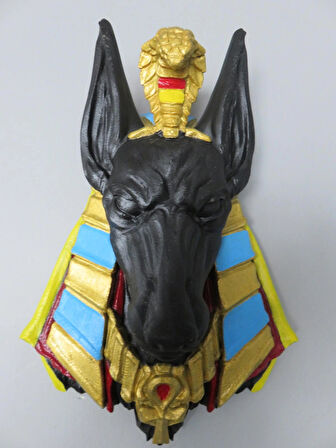 Mısır Tanrısı Anubis Duvar Maskesi - 3D Baskı Dekoratif Sanat