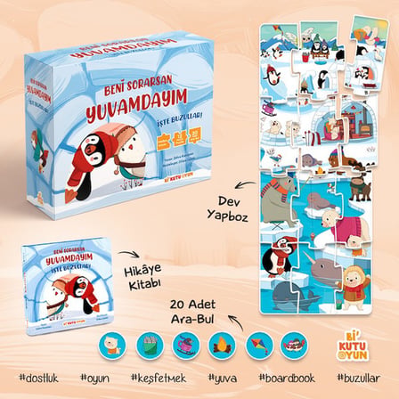 Bi Kutu Oyun Beni Sorarsan Yuvamdayım - İşte Buzullar! - Kitap ve Oyun Seti - Zehra Kandemir