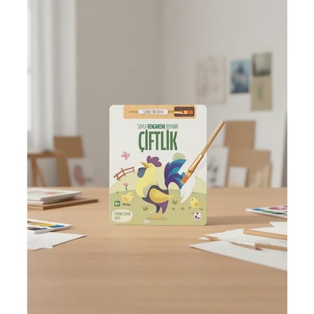 İndigo Çocuk Suyla Rengarenk Boyama - Çiftlik (Sihirli Fırçasıyla) Eğlenceli Kitap
