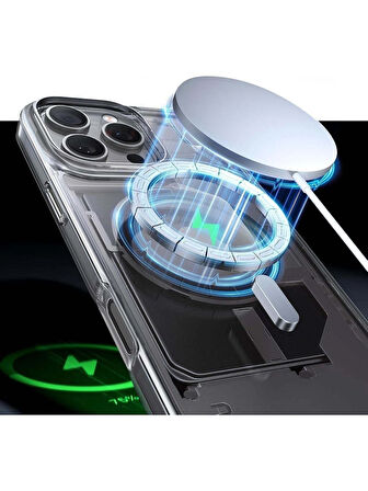 Apple iPhone 11 Uyumlu Magsafe Manyetik Wireless Kablosuz Şarj Destekli Sert Silikon Şeffaf Kapak