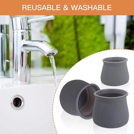 Cocoloco Home 24'Lü Masa Sandalye Ayak Koruyucu Gri Silikon