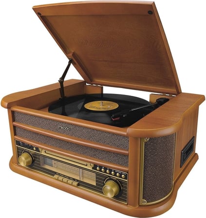 Mikado Nostalgia Mn-P325 Dönence Pikap Ahşap 2X5W Stereo Spk Mp3 Çalar Usb-Radyo-Cd-Kaset -Bt Müzik