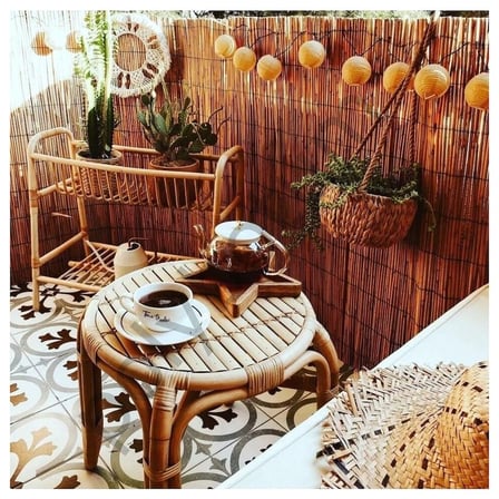 Doğal Bambu Kamış Hasır Çit 3x5 m | Bahçe Balkon Gizlilik Perdesi Gölgelik Kamış Çit