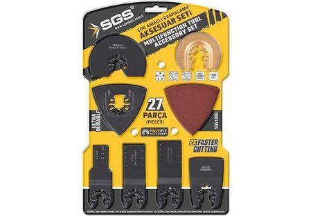 SGS  Çok Amaçlı Raspalama - Aksesuar Seti 27 Parça / Renkli Kutu 5li SGS1880