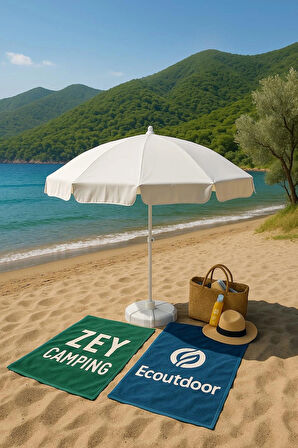 Zey Camping 200CM Kalın Kumaş Plaj Bahçe Balkon Havuz Şemsiye +Taşıma Çantası