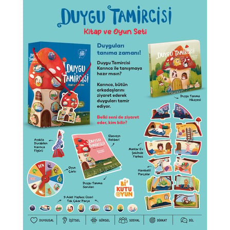 Bi Kutu Oyun Duygu Tamircisi Seti - lı ve Oyun Seti Okul Öncesi