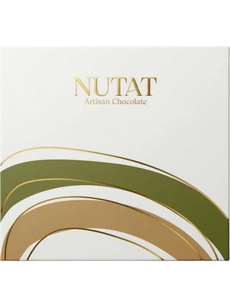 Nutat 300G 24'lü Spesiyal Hediye Çikolatası - Dubai Çikolatalı & Karışık Dolgulu Gurme Seçki/Yeşil Pastel