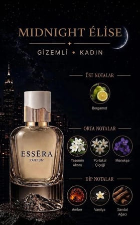 ESSERA PARFÜM Midnight Élise Edp Kadın Parfüm 50 Ml