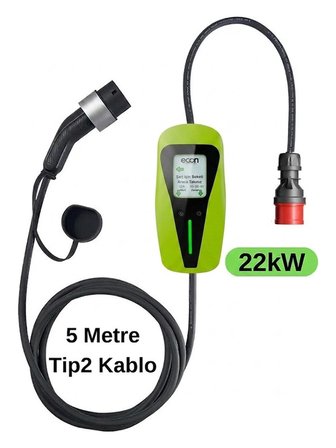 ECON 22 kW - 3 kW Taşınabilir Şarj İstasyonu