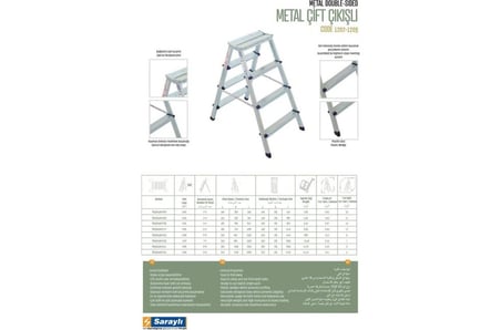 Saraylı 5+5 Çift Çıkışlı Metal Merdiven (1205)