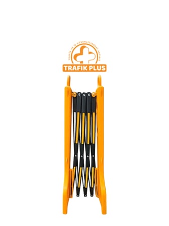 Trafik Plus Akordiyon Bariyer Sarı 255 x 95 Cm, Plastik Bariyer