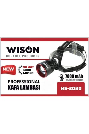 Wıson WS-2080 Profesyonel 3000 Lümen 40 Watt Kafa Lambası