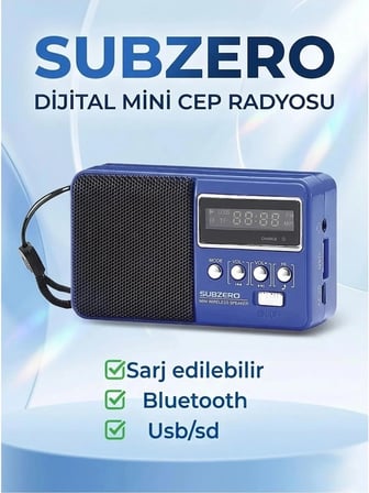 Subzero SB38 Mini Nostalji Bluetooth Müzik Kutusu Siyah Renkli Taşınabilir Fm Hoparlör