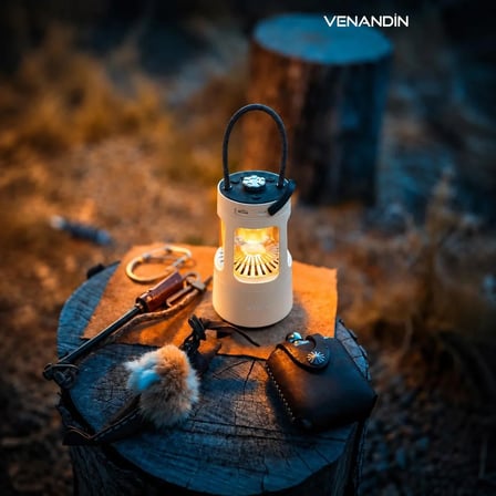 Venandin QD08 Campora Atmosfer Işıklı Bluetooth Hoparlör - Beyaz