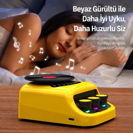 Venandin Z18 Gromo Bluetooth Hoparlör Retro Rgb Hoparlör ve 360° Dönen Aroma Diskli Esans Koku Dağıtıcı