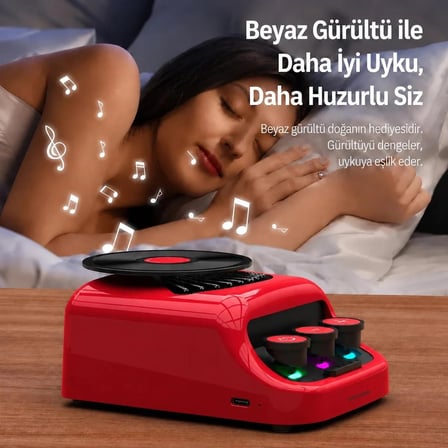Venandin Z18 Gromo Bluetooth Hoparlör Retro Rgb Hoparlör ve 360° Dönen Aroma Diskli Esans Koku Dağıtıcı