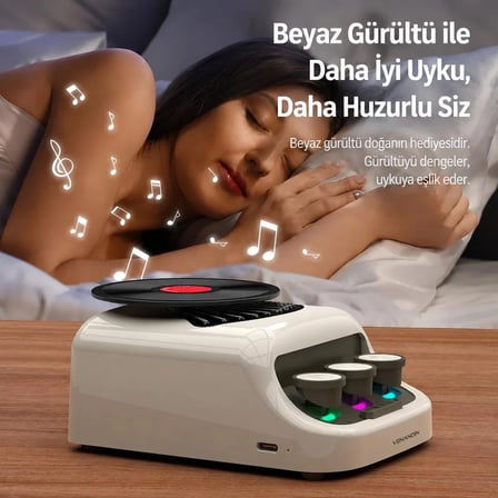 Venandin Z18 Gromo Bluetooth Hoparlör Retro Rgb Hoparlör ve 360° Dönen Aroma Diskli Esans Koku Dağıtıcı