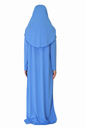 GÖK MAVİSİ FERMUARSIZ NAMAZ ELBİSESİ