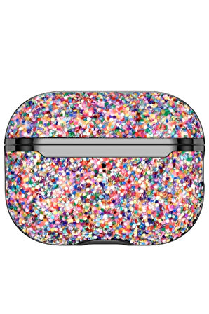 Airpods 3 (3.nesil) Bright Simli Airpods Kapak - Gold-(5796)