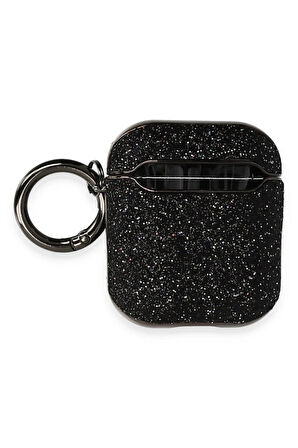 Airpods 2 (2.nesil) Spell Simli Kılıf - Siyah-(5796)