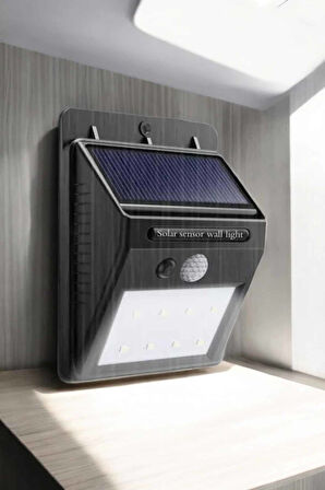 Solar Lamba Giriş Bahçe Yol Avlu Hareket Sensörlü Led Parlak Gece Su Geçirmez