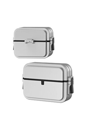 Airpods 3 (3.nesil) 404 Kilitli Kılıf - Gri-(5796)