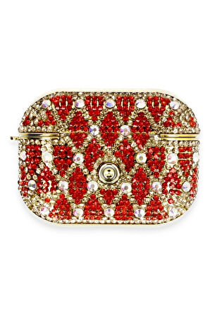 Airpods Pro 2 (2.nesil) Klor Taşlı Kılıf - Desen 1-(5796)