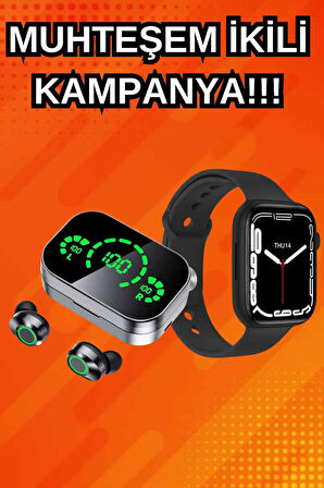 Yeni Nesil Akıllı Saat ve Ucuz Kaliteli Bluetooth Kablosuz Kulaklık Amoled Ekran