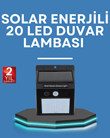 Hareket Algılamalı Solar LED Güvenlik Lambası