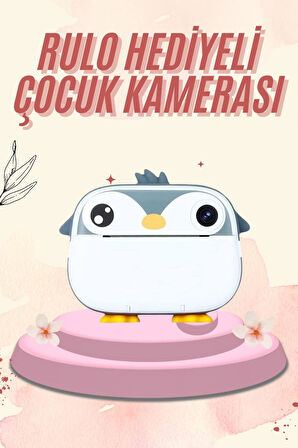 Dijital HD Video Kamera Çocuk Fotoğraf Makinesi  Anlık Termal Rulo