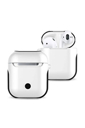Airpods 2 (2.nesil) 3in1 Kılıf - Beyaz-(5796)