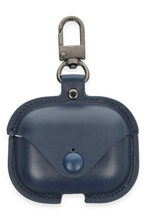 Airpods Pro 2 (2.nesil) Çanta Deri Kılıf - Lacivert-(5796)