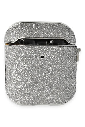 Airpods 2 (2.nesil) Spell Simli Kılıf - Gümüş-(5796)