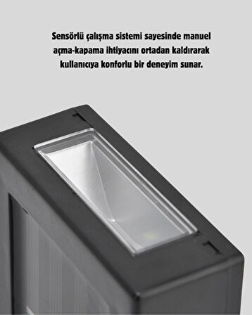 6 LED Güneş Enerjili Sensörlü Lamba – Akıllı Işık Sensörlü Enerji Tasarruflu Bahçe Aydınlatma
