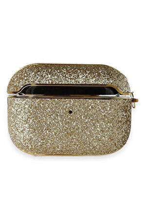 Airpods Pro (1.nesil) Spell Simli Kılıf - Gold-(5796)