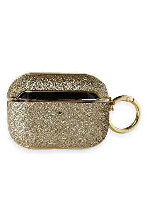 Airpods Pro (1.nesil) Spell Simli Kılıf - Gold-(5796)