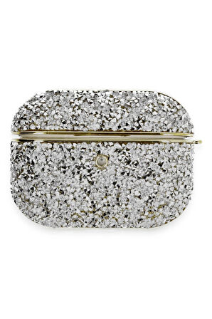 Airpods Pro 2 (2.nesil) Luz Taşlı Kılıf - Mavi-(5796)