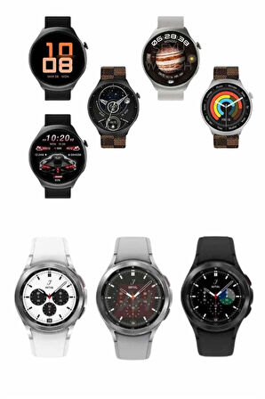 Akıllı Saat Bluetooth Bağlantılı Yuvarlak Ekran Plastik Kordonlu