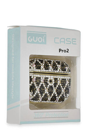 Airpods Pro 2 (2.nesil) Klor Taşlı Kılıf - Desen 3-(5796)