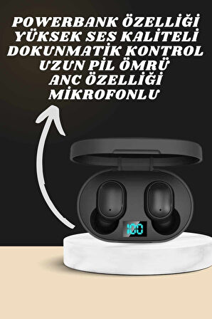 Dijital Göstergeli Kulaklık ve 7 Kordonlu Akıllı Saat Android ve İOS Uyumlu Uyku Takibi Sesli Görüşme