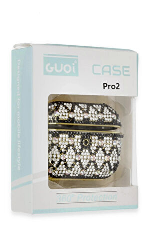 Airpods Pro 2 (2.nesil) Klor Taşlı Kılıf - Desen 2-(5796)