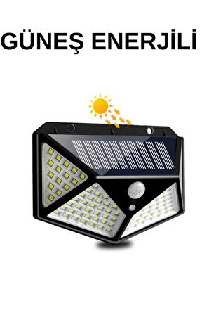 Solar Sensörlü Duvar Lambası Bahçe Lambaso Parlak Beyaz Işık Suya Dayanıklı