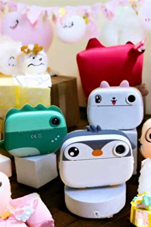 Çocuk Fotoğraf Makinesi Dijital HD Video Rulo Kağıt Baskılı Yazıcı