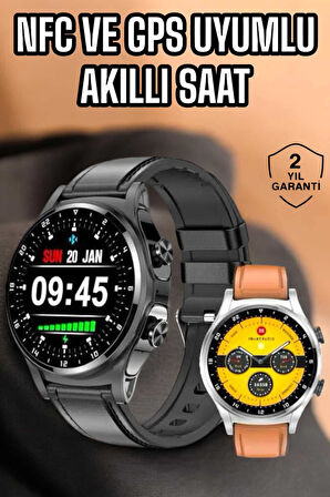 Akıllı Saat Titreşimli Pusula Nabız ve Tansiyon Ölçer NFC Uyumlu
