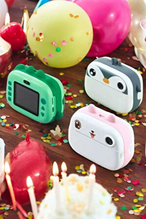 Çocuklar için Fotoğraf Makinesi Anlık Baskı Makinesi HD Görüntü Kalitesi