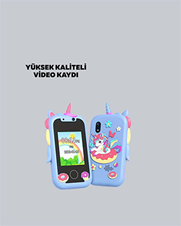 ABS + Silikon Gövdeli Dayanıklı Çocuk Kamerası – Güvenli Malzeme Şok Emici Tasarım